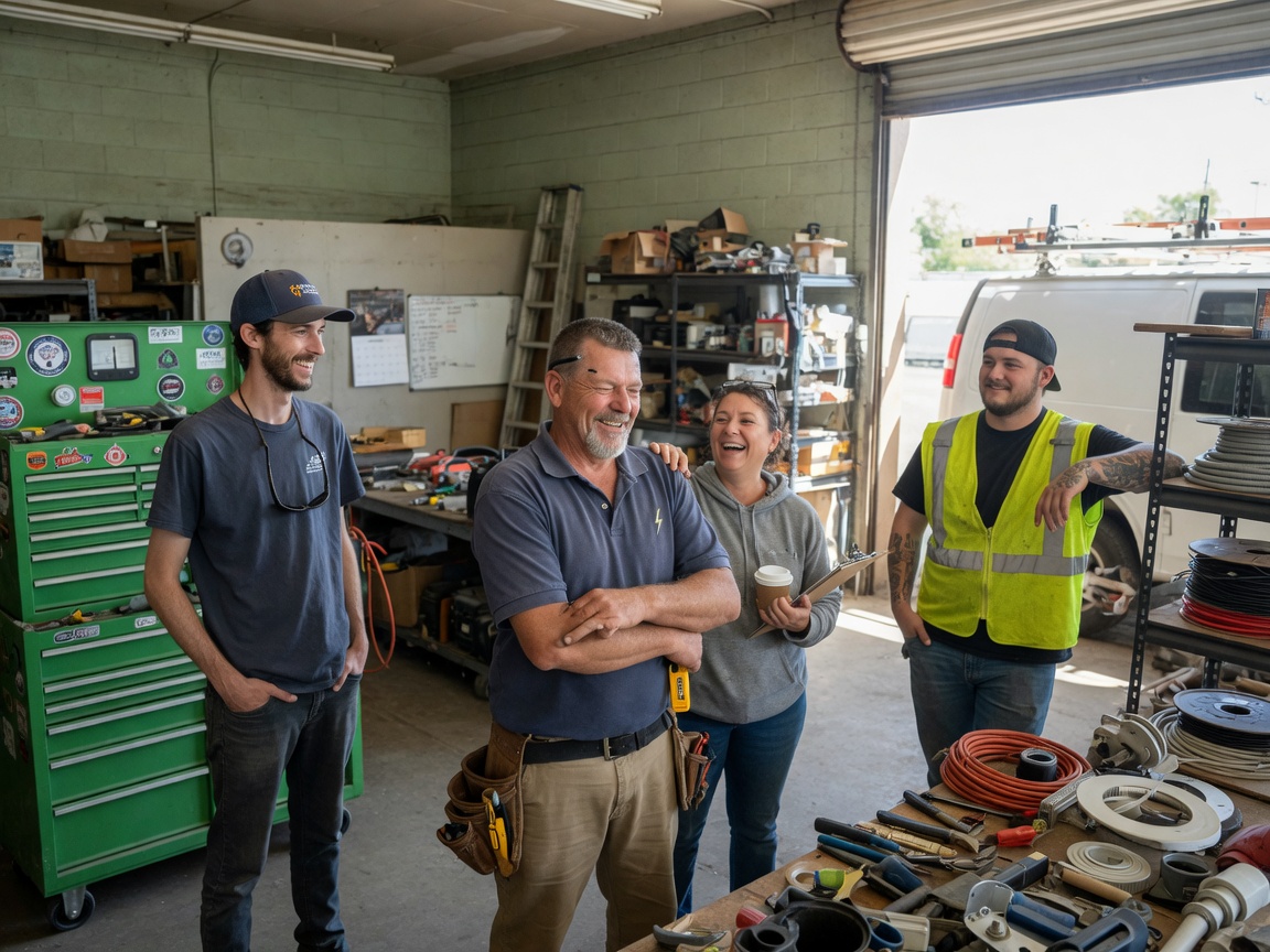 The Riverview Electrical Co team at work in Riverview